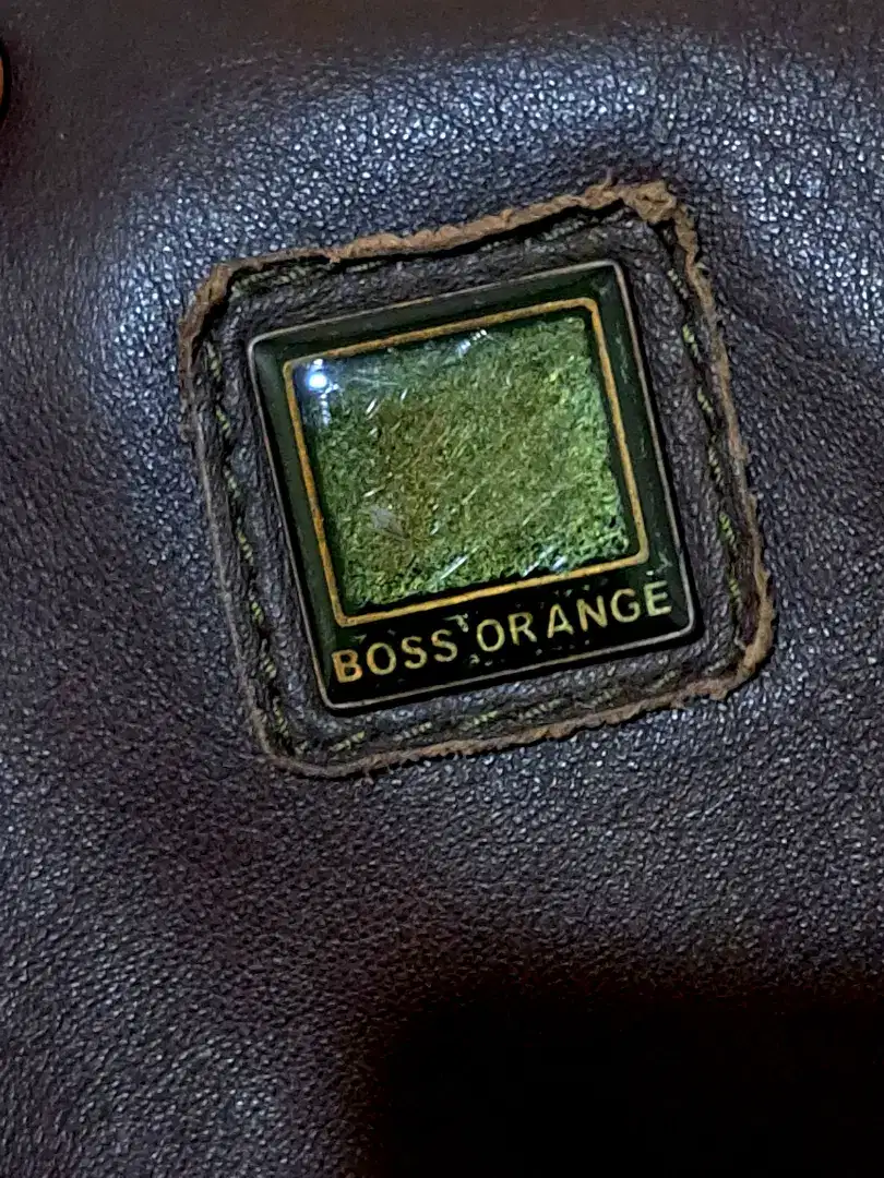 Jaket Kulit Asli Boss Original Authentic Plus Cover & Hanger nya