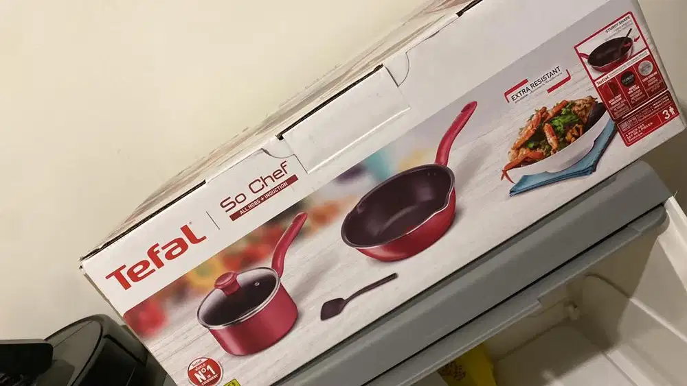 Tefal new panci dan pengorengan dan spatula