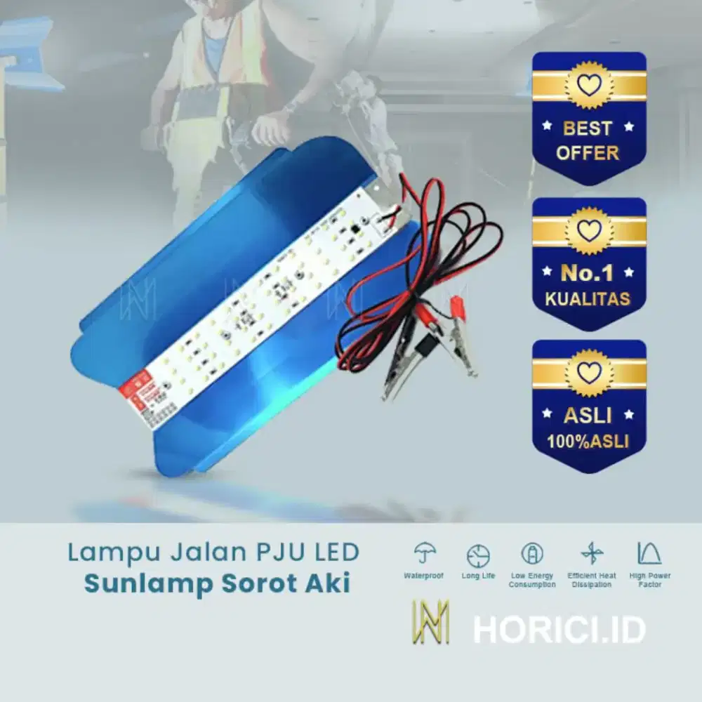 50W 12V DC/ PJU LED SUNLAMP JEPIT AKI/ SOROT OUTDOOR LAMPU JALAN
