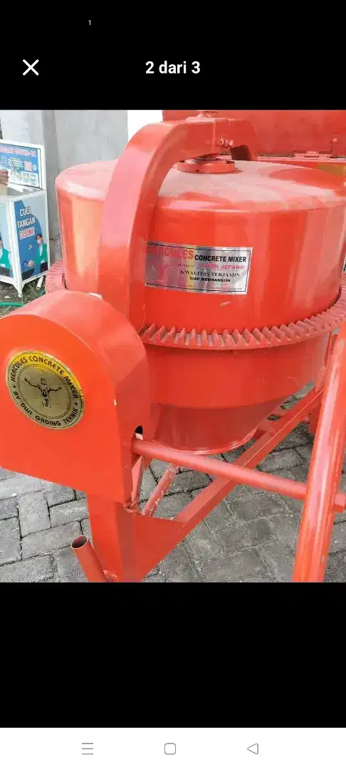 molen cor beton 50kg Hercules komplit diesel siap pakai