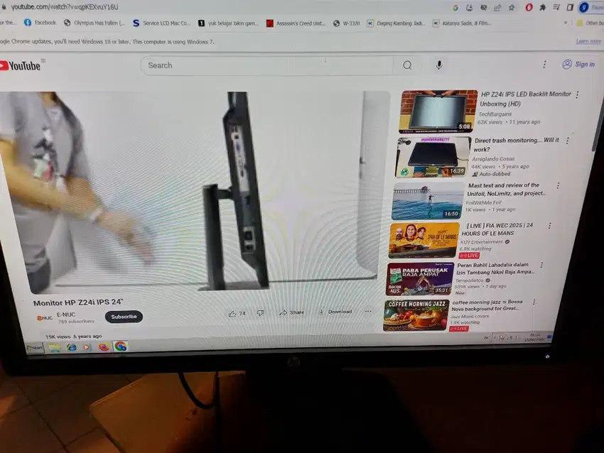Monitor  24 Inch  LED IPS HP Z24i  (Desain, Gaming Editing)