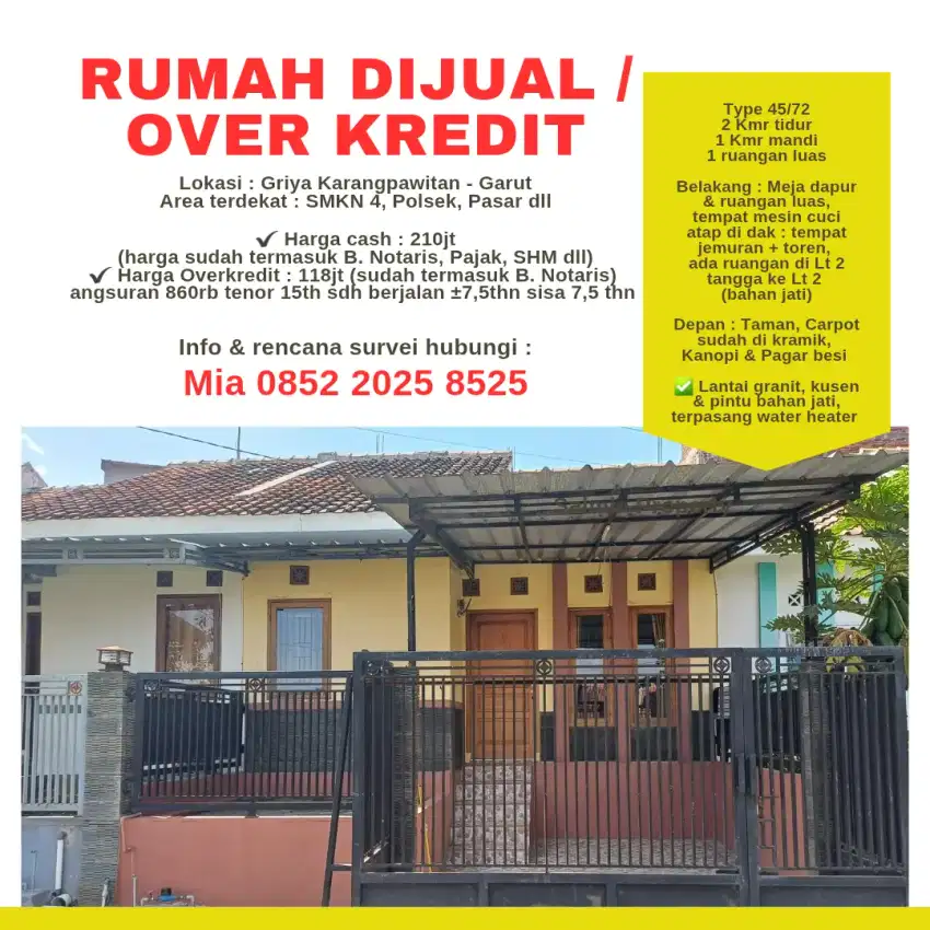 Dijual rumah siap huni
