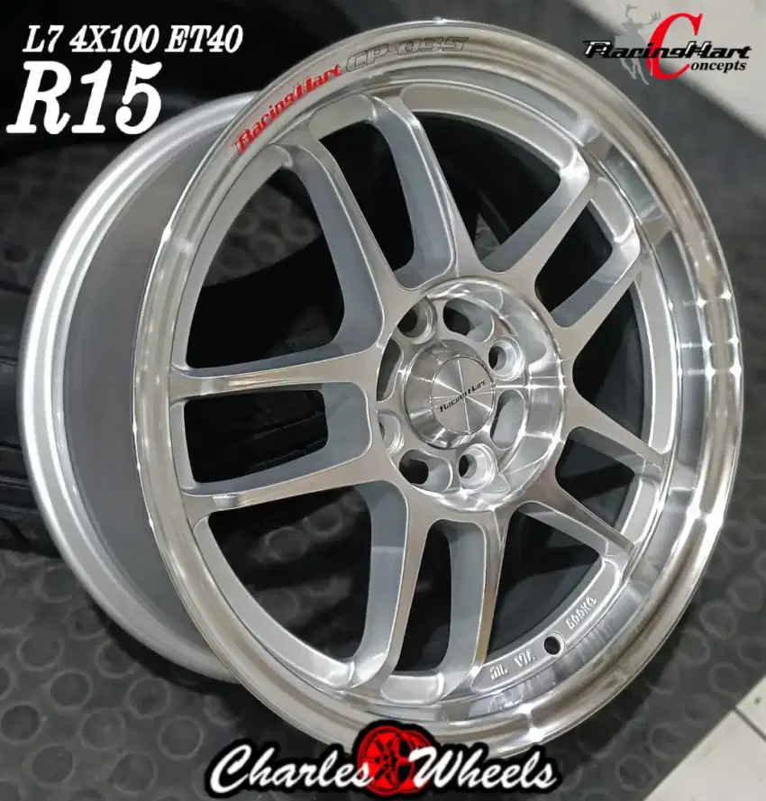 Jual velg racing hard r15 4x100 brio agya cayla sigra jazz dll