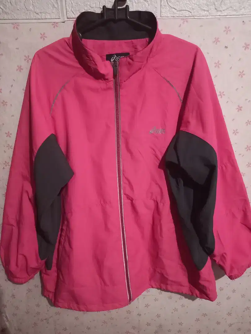 Jaket Zip Core Asics Pink Wanita