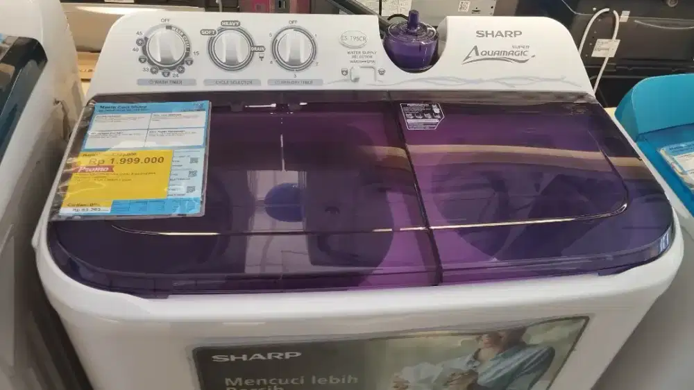 Mesin cuci sharp 9Kg 255 wattt