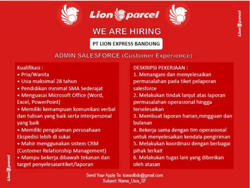 LOKER ADMIN SALESFORCE (Customer Experience)