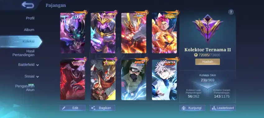 Akun Mobile Legend ( ML ) Pribadi User MM / Assassin
