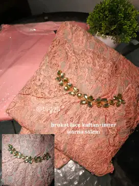 Kaftar brukat lace mewah