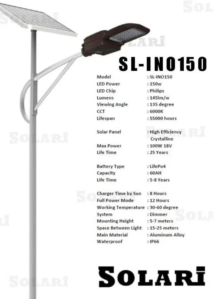 Lampu Solar Cell 2 in 1 SL-INO 150W