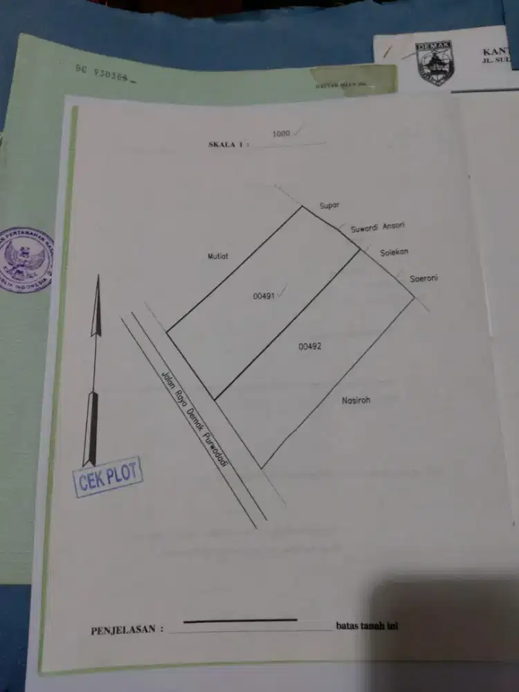 Dijual Cepat Gudang siap Pakai di Jl Raya Demak Purwodadi