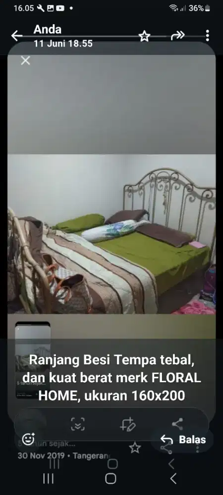 Ranjang Besi Tempa merk Floral Home