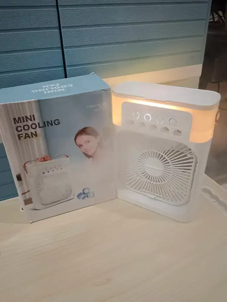 Kipas Mini Ac Portable Air Cooler Fan 10W Uk. 18x7x24cm Ada 3kecepatan