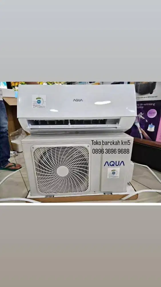 AC AQUA 1/2pk plus pasang - AC AQUA 0.5PK PLUS PASANG - AC MURAH