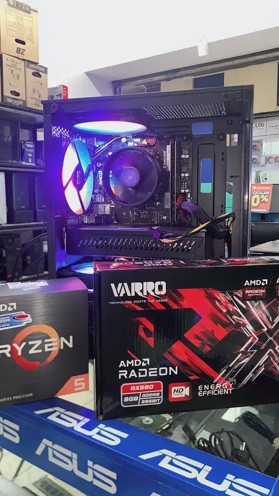 PAKET RYZEN 5 5500/ RAM 16GB/ SSD 256GB/ HDD 500GB/ VGA RX 580 8GB GAR