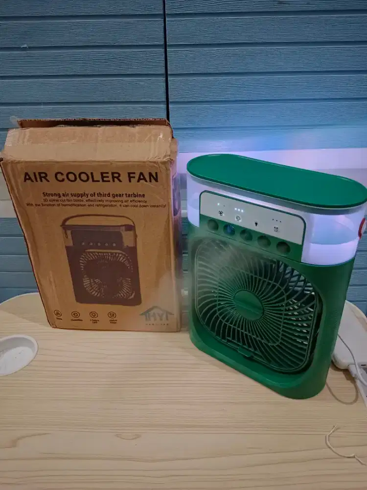 Kipas Mini Ac Portable Air Cooler Fan 10W Uk. 19x8x25cm Ada 3kecepatan