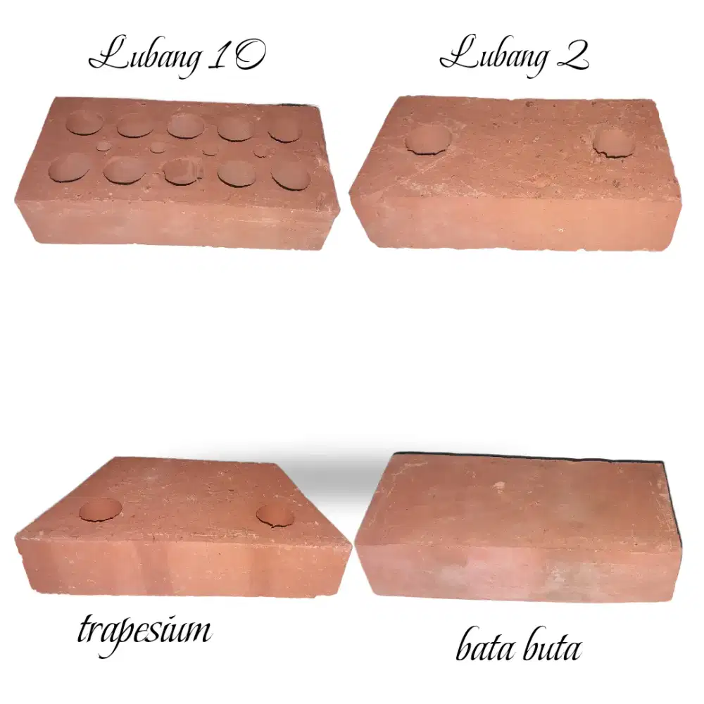 Bata ekspose / trapesium / bata buta / lubang 10 / lubang 2