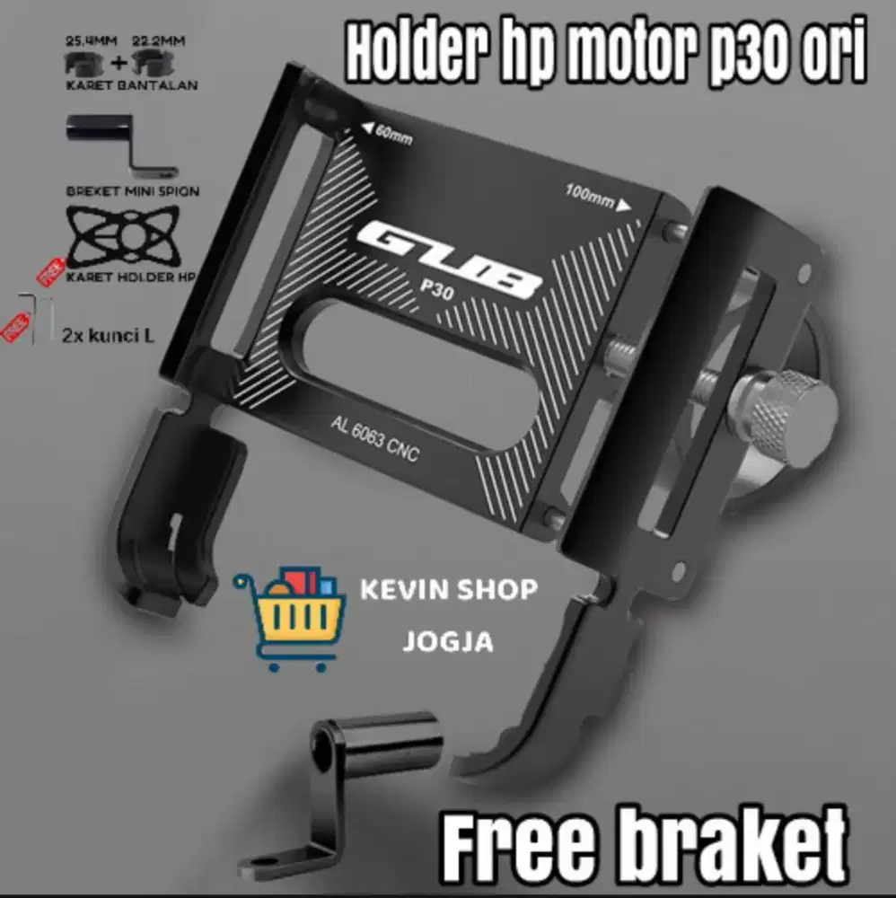holder hp sepeda motor gub p30 original