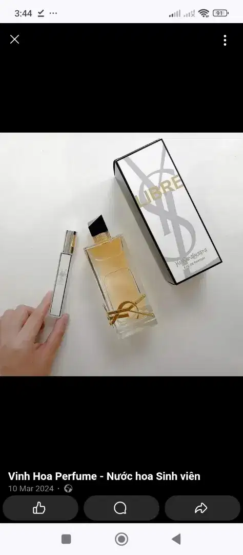 Decant Sample Original 10ml Ysl Libre EDP