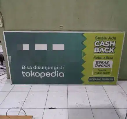 Neon Box Plang Reklame Jumbo Bekas Murah