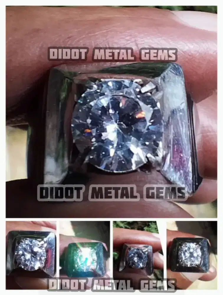 Jual batu white Moissanite