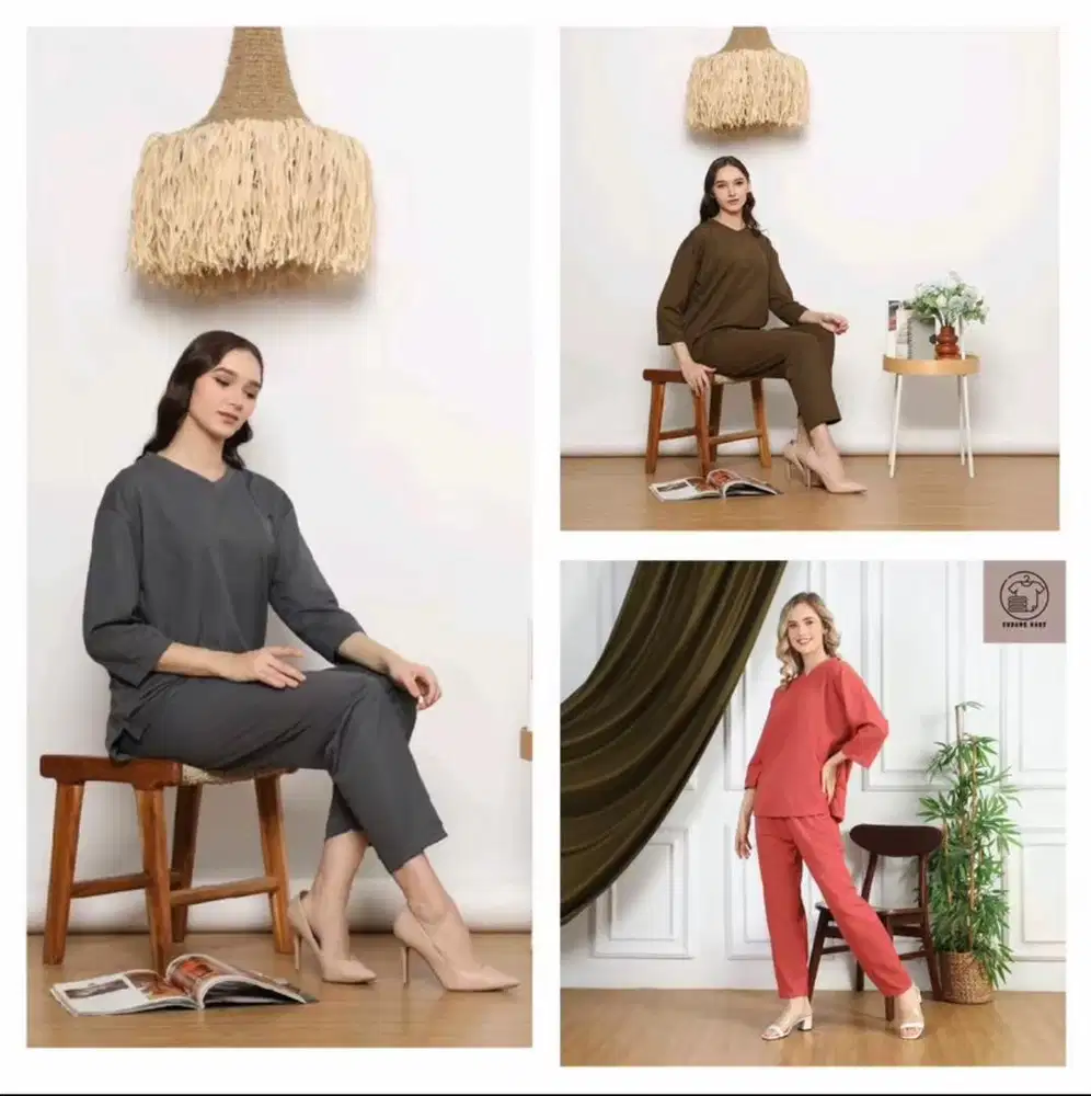 SALMA_Setelan Polos KNIT Wanita Ukuran XL