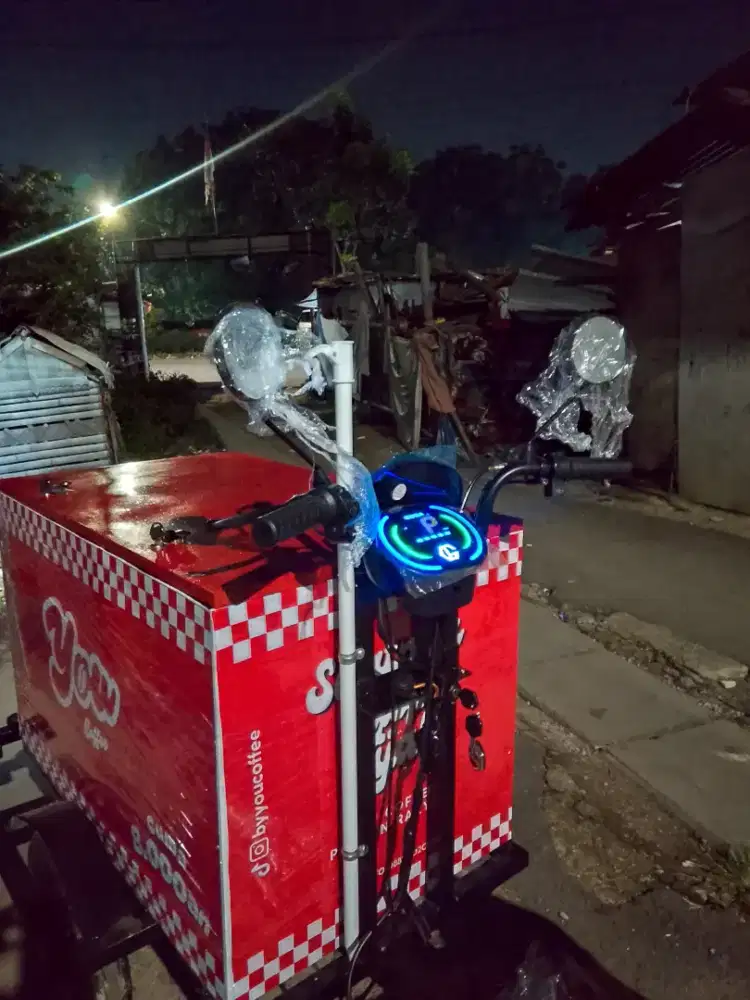 Gerobak kopi sepeda liatrik uk box 100x60x60