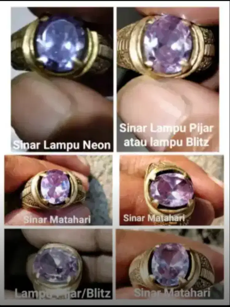 Batu Alexandrite colour change