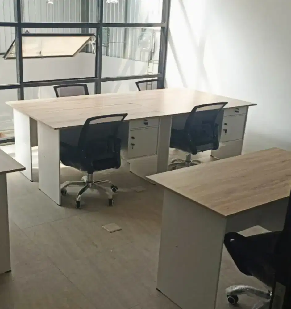 Meja Kerja, Meja Tulis, Meja Komputer, Meja Belajar + Kursi Kantor New