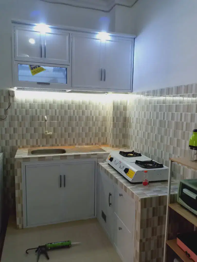 Kitchen set bahan aluminium acp anti ryap anti kropos kuat api