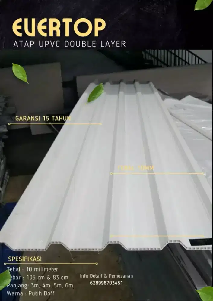 Atap uPVC Double Layer tebal 6mm