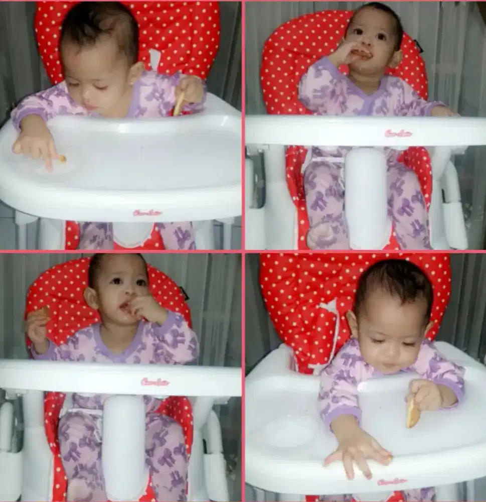 High chair chocolate warna merah