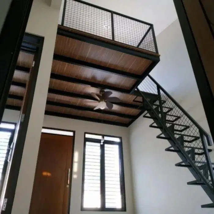 Kanopi mezanin balkon rangka hollow galvanis