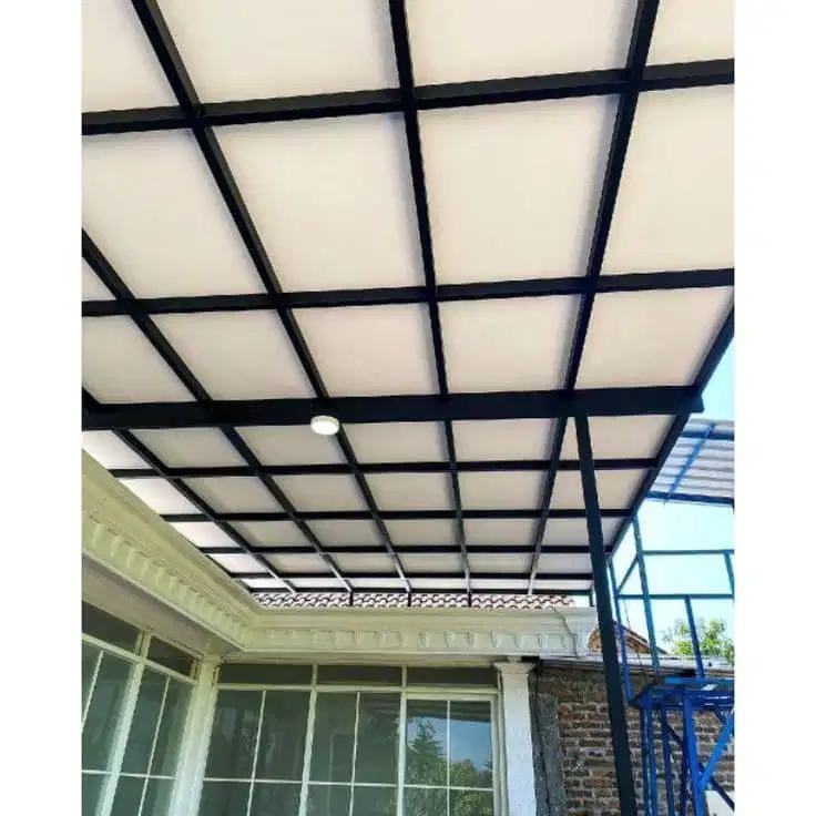 Kanopi alderon rangka hollow galvanis