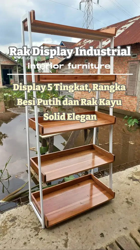 RAK DISPLAY 5 TINGKAT/RAK INDUSTRIAL MINIMALIS KUAT DAN KOKOH