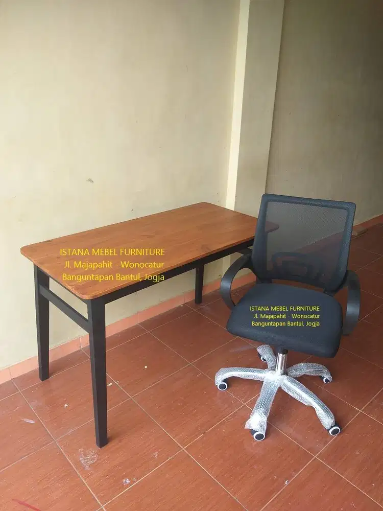 Set Paket Meja Kursi Tulis Kerja Kantor Komputer Belajar Hidrolik #GP