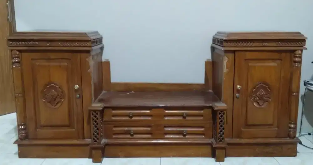 meja lemari kayu jati