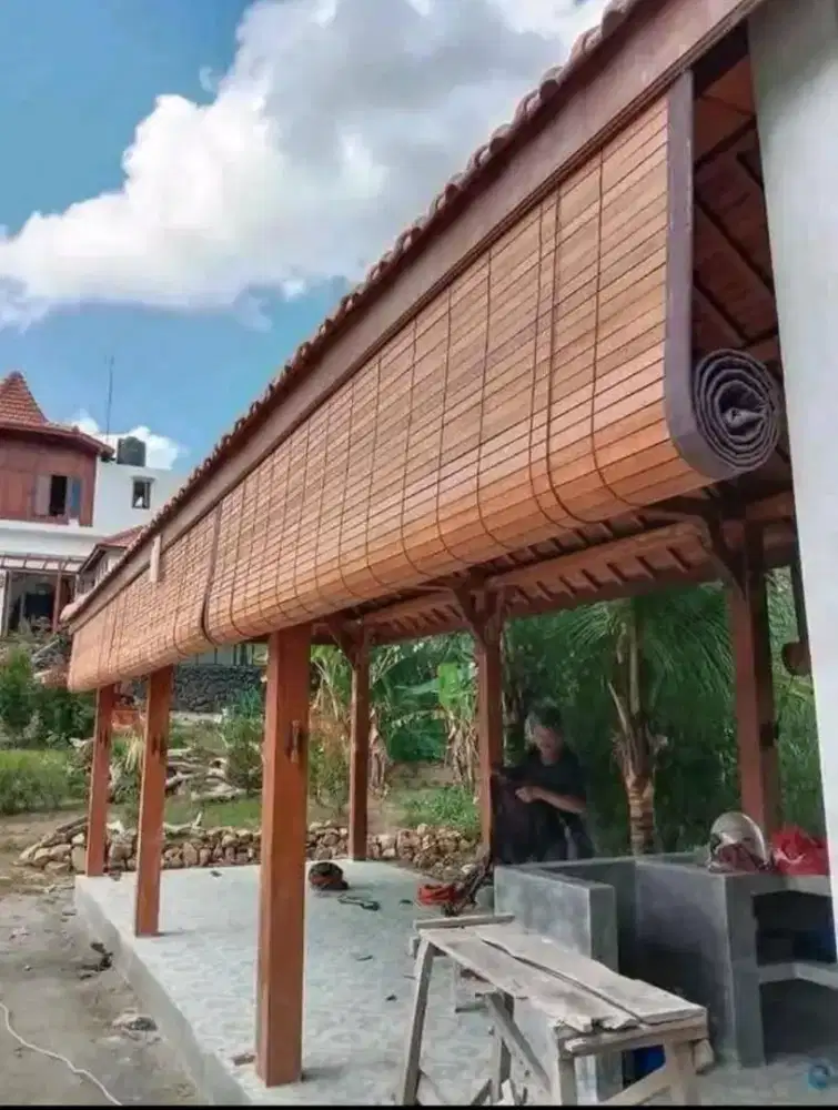 ( PUSAT KERAJINAN BAMBU ) Distributor kerajinan tirai bambu surabaya