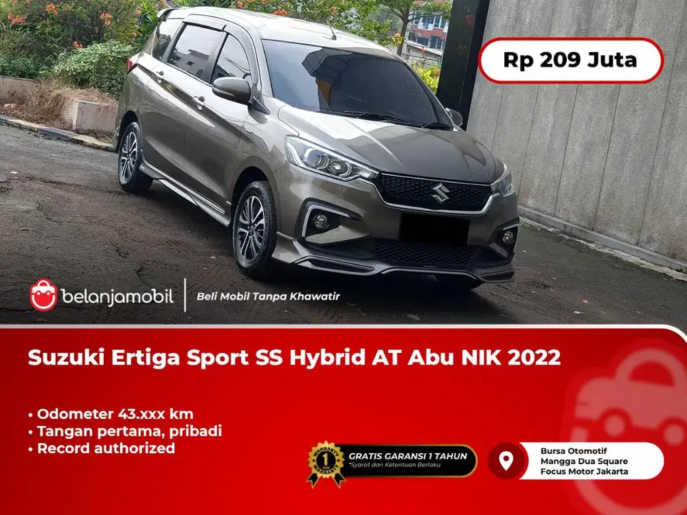 [ WARRANTY ] Suzuki Ertiga Sport SS Hybrid AT Abu 2022/2023