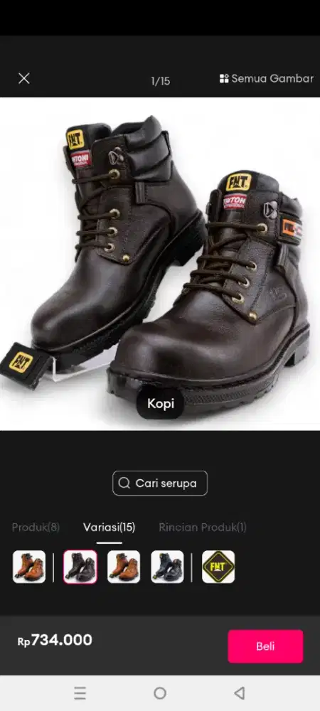FINTONI SEPATU SAFETY BARU