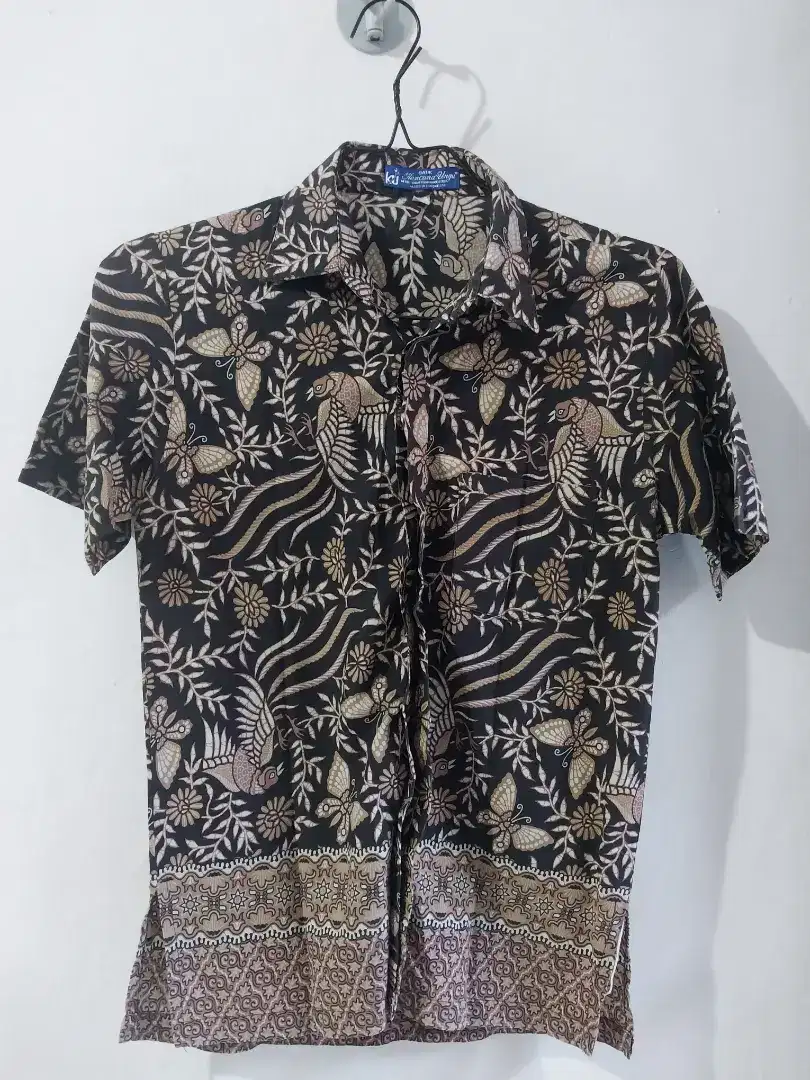 Kemeja Batik Branded Kencana Ungu Ukuran M Preloved