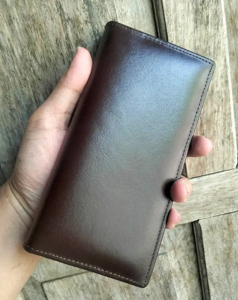 Unisex Dompet Kulit Pria Wanita Panjang