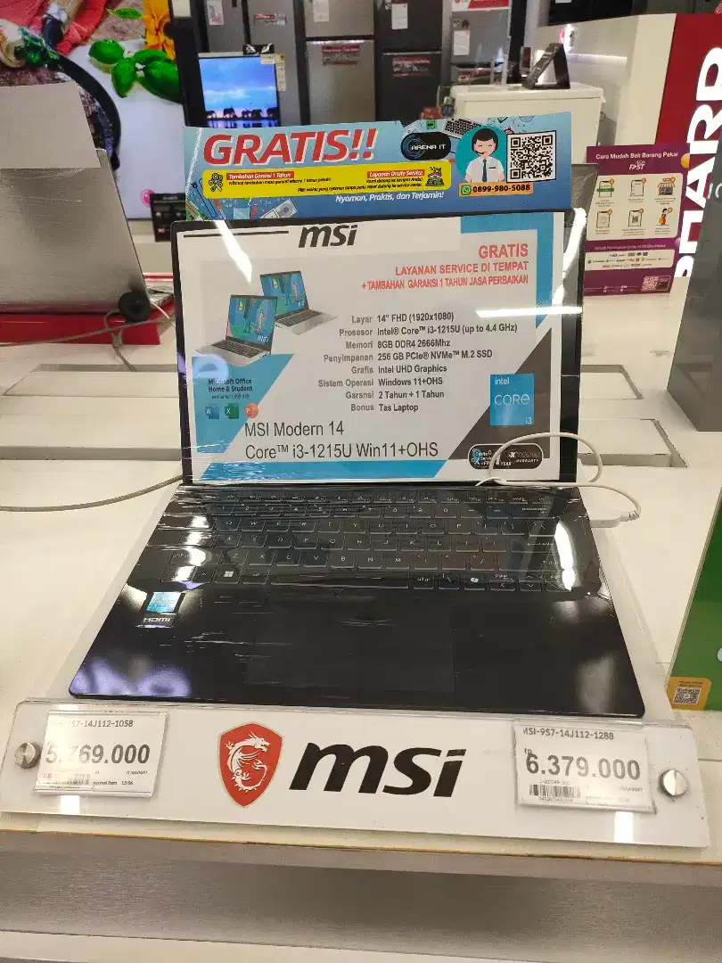 Laptop MSI Core i3