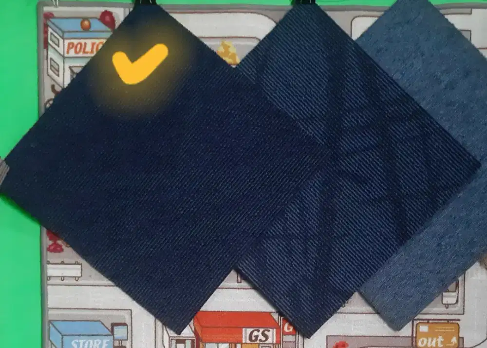 Superior blue motif samar size 50x50