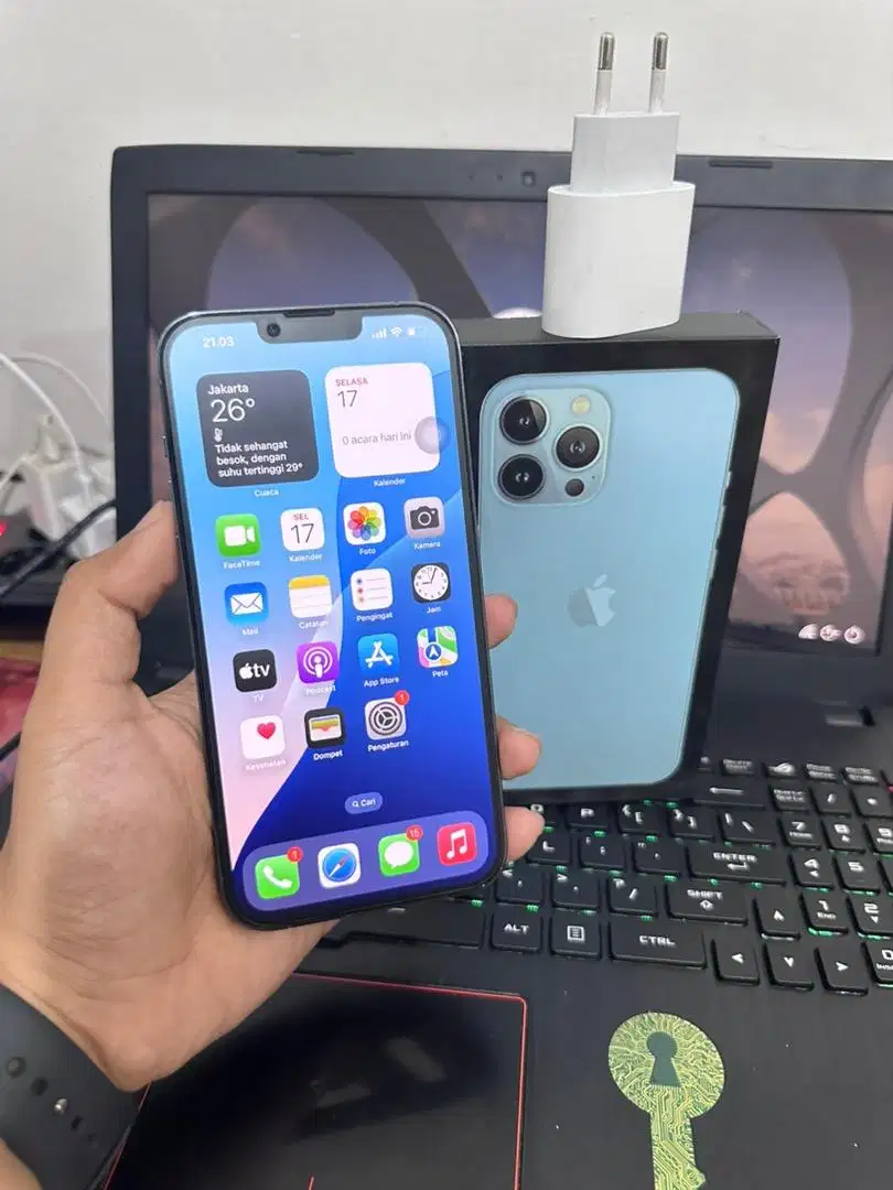 Iphone 13 Promax 256 GB Fullset Imei terdaftar di bea cukai