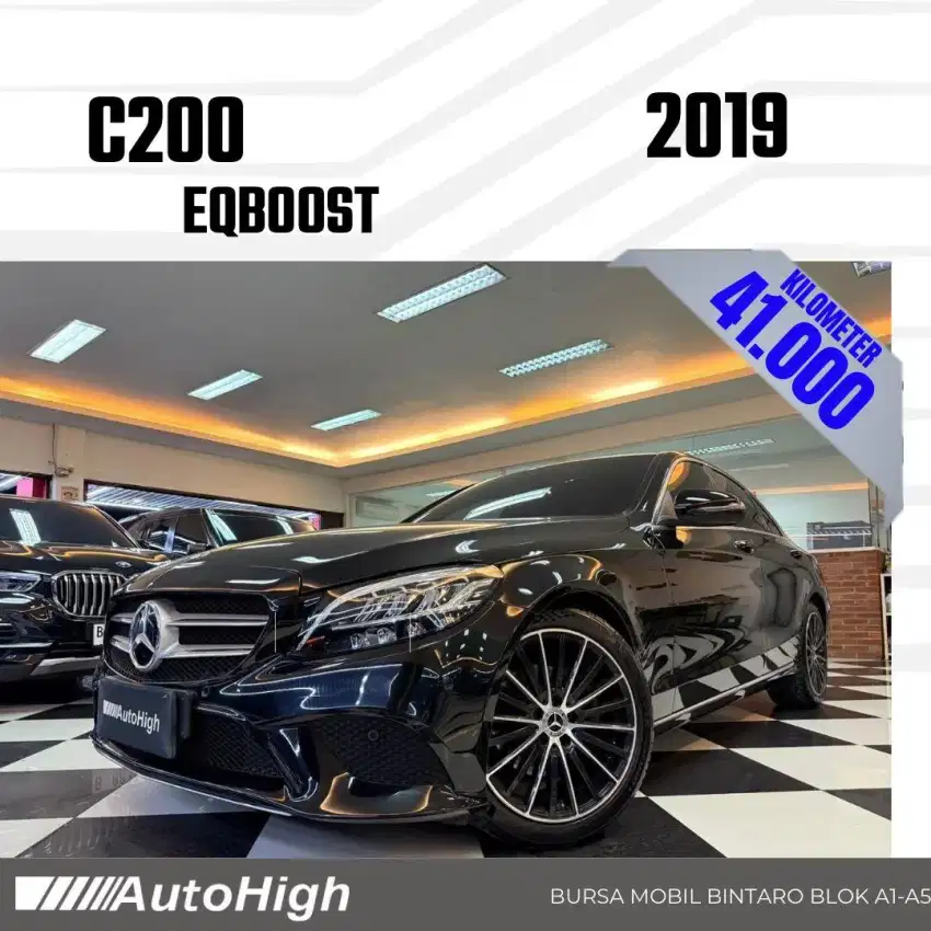 DP10% [Km41.000] C200 EQ Boost 2019 Black / C300 Reg 2018 #AUTOHIGH