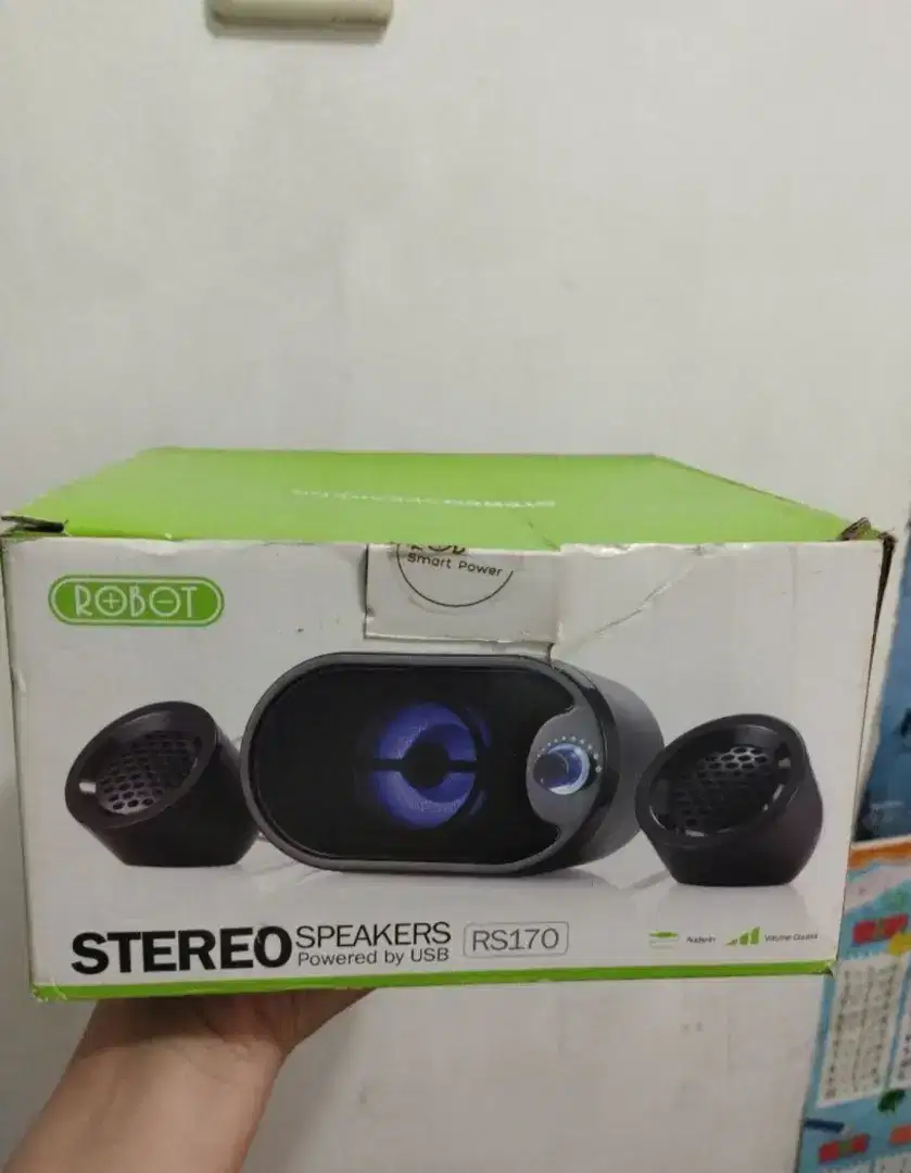 Speaker Robot RS170 Stereo Cocok Untuk PC dan Laptop