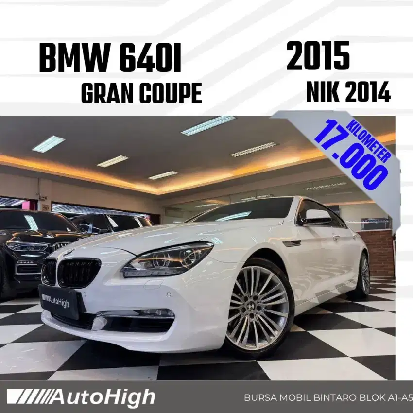 DP10% [Km17.000] 640i Gran Coupe 2014 White Reg 2012 #AUTOHIGH