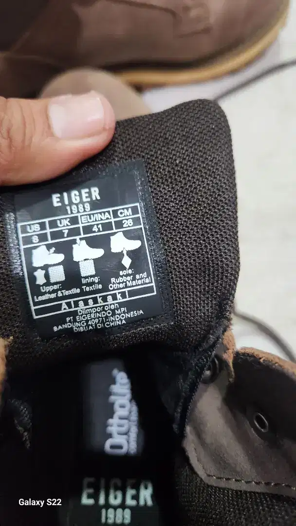 Jual sepatu eiger baru sekali pakai