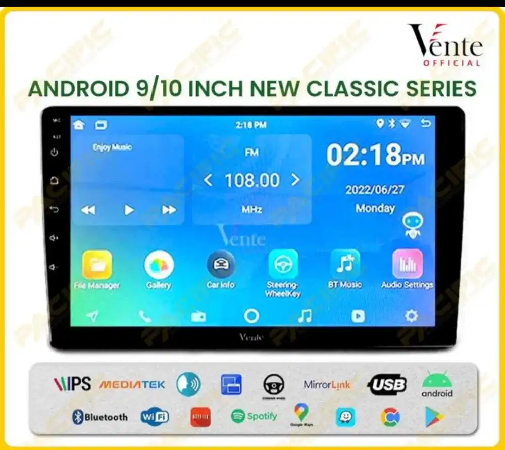 Head unit tv mobil vente classic 9 inchi
