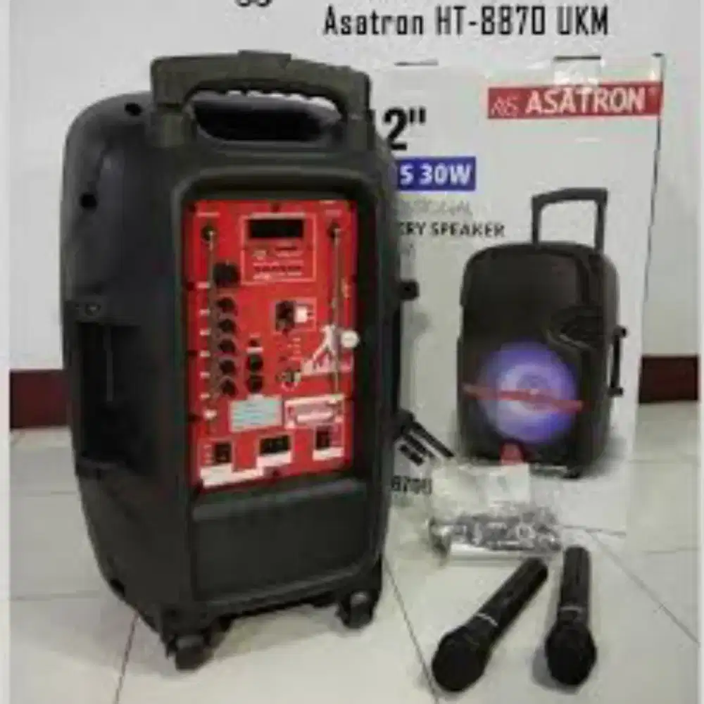 Portabel speaker 12inch+2mic, Asatron